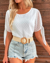 Blusa Broome Com Amarração Nas Mangas