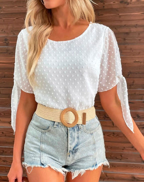 Blusa Broome Com Amarração Nas Mangas