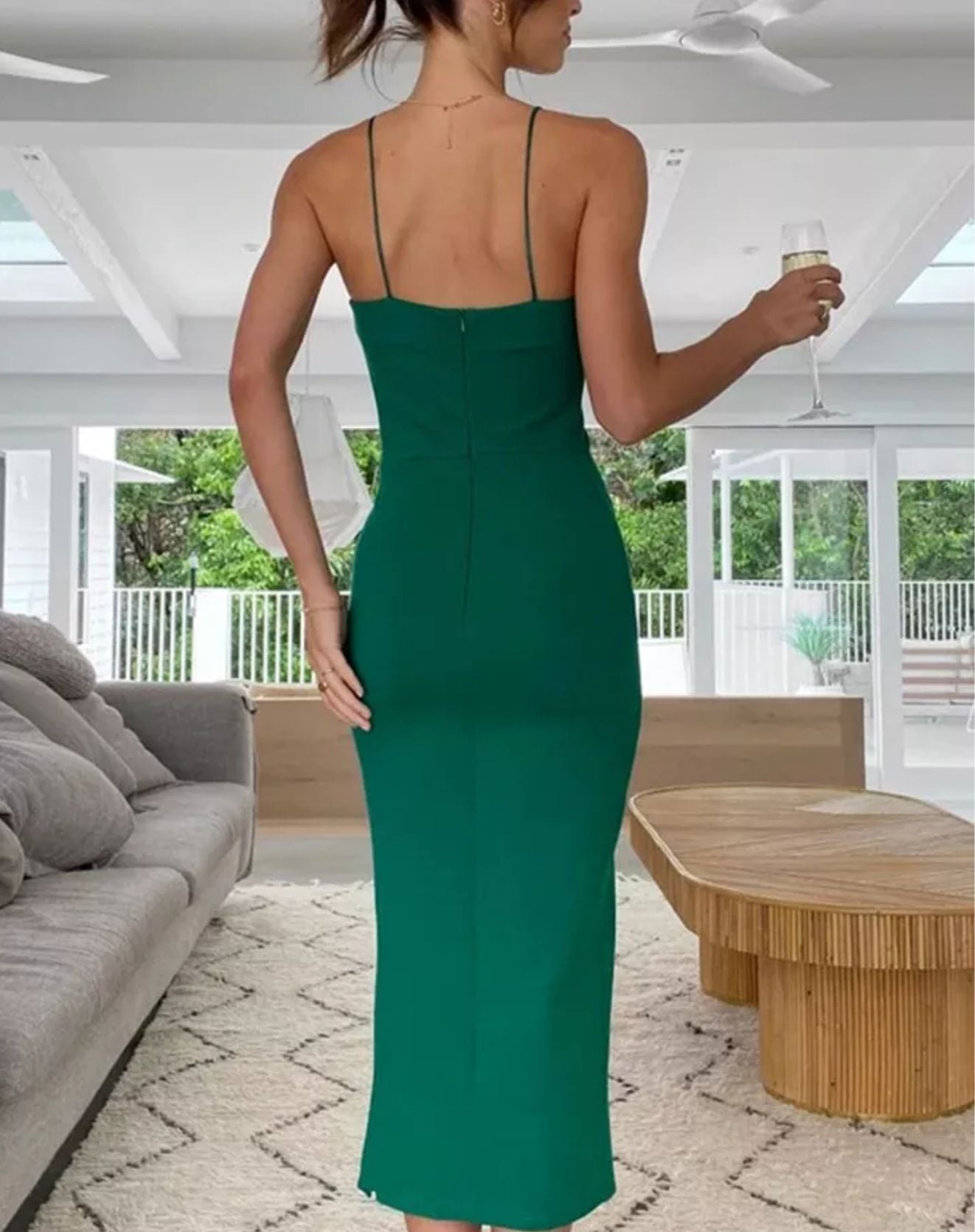 Vestido Midi Bulgari de Alcinha e Fenda